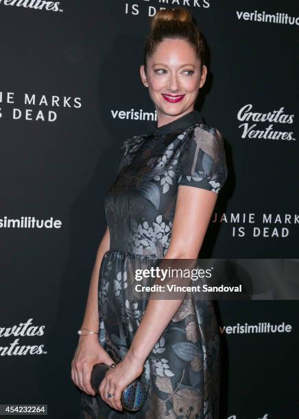 Actress Judy Greer attends the Los Angeles Premiere of "Jamie Marks Is Dead" at Sundance Cinema on August 26, 2014 in Los Angeles, California.