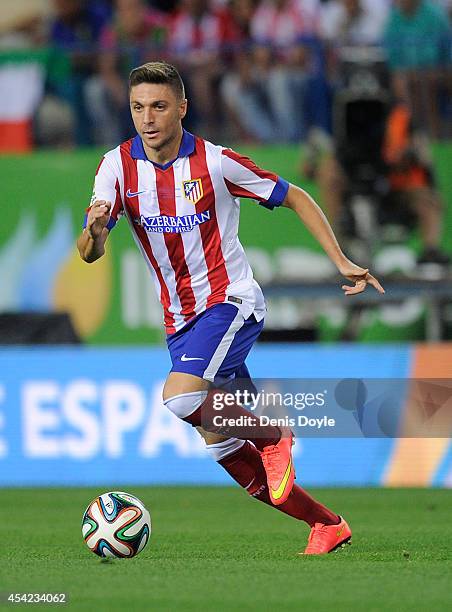 Guilherme Siqueira of Club Atletico de Madrid in action during the Supercopa, second leg match between Club Atletico de Madrid and Real Madrid at...