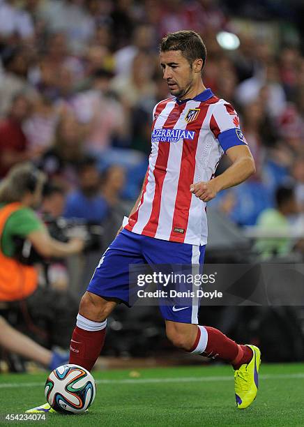 Gabi Fernandez of Club Atletico de Madrid in action during the Supercopa, second leg match between Club Atletico de Madrid and Real Madrid at Vicente...