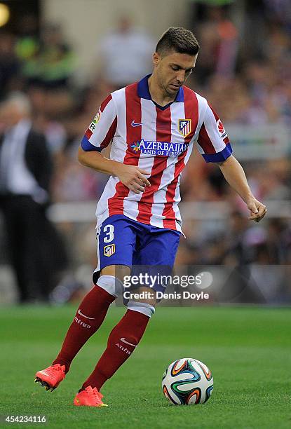 Guilherme Siqueira of Club Atletico de Madrid in action during the Supercopa, second leg match between Club Atletico de Madrid and Real Madrid at...