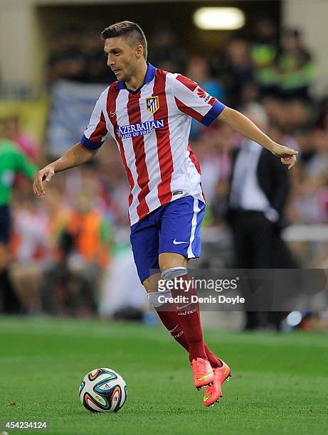 Guilherme Siqueira of Club Atletico de Madrid in action during the Supercopa, second leg match between Club Atletico de Madrid and Real Madrid at...