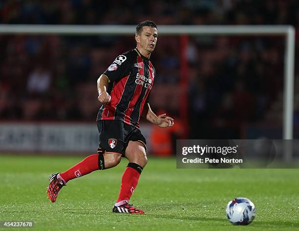 Ian Harte of AFC Bournemouth in action during the Capital One Cup Second Round match between AFC Bournemouth and Northampton Town at Goldsands...