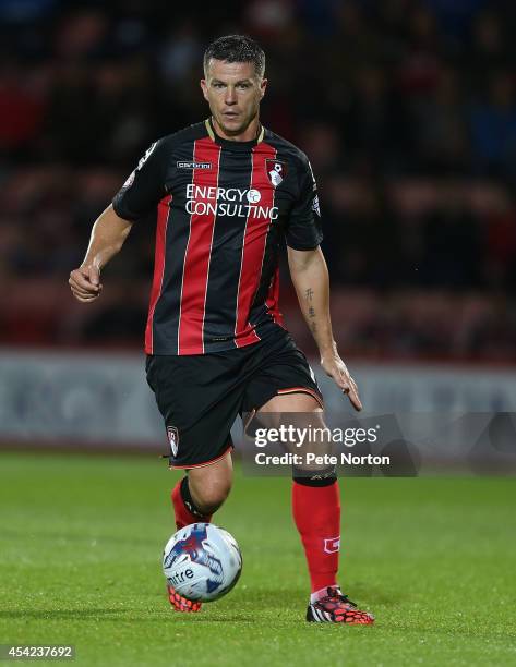 Ian Harte of AFC Bournemouth in action during the Capital One Cup Second Round match between AFC Bournemouth and Northampton Town at Goldsands...