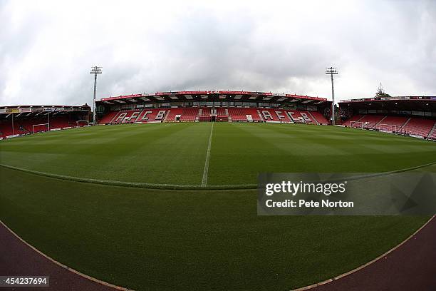 General view of Goldsands Stadium prior to the Capital One Cup Second Round match between AFC Bournemouth and Northampton Town at Goldsands Stadium...