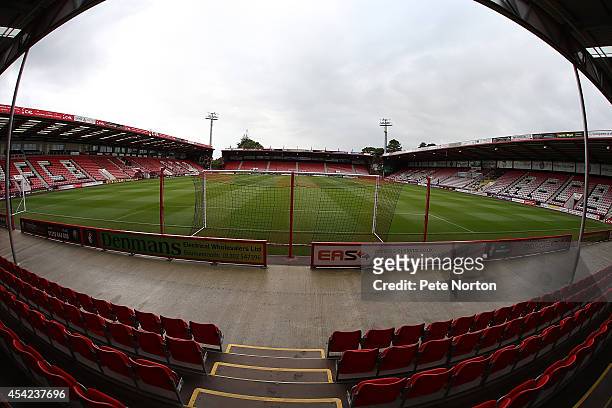 General view of Goldsands Stadium prior to the Capital One Cup Second Round match between AFC Bournemouth and Northampton Town at Goldsands Stadium...