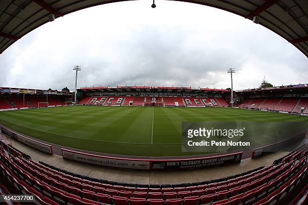 General view of Goldsands Stadium prior to the Capital One Cup Second Round match between AFC Bournemouth and Northampton Town at Goldsands Stadium...