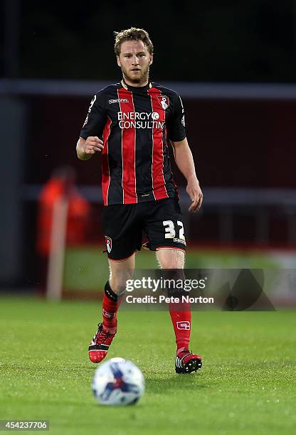 Eunan O'Kane of AFC Bournemouth in action during the Capital One Cup Second Round match between AFC Bournemouth and Northampton Town at Goldsands...