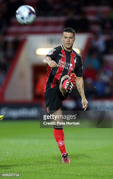Ian Harte of AFC Bournemouth in action during the Capital One Cup Second Round match between AFC Bournemouth and Northampton Town at Goldsands...