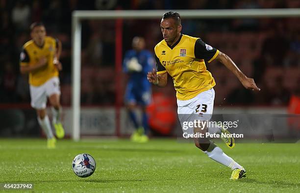 Kaid Mohamed of Northampton Town in action during the Capital One Cup Second Round match between AFC Bournemouth and Northampton Town at Goldsands...