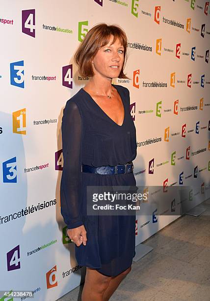 Carole Gaessler attends the 'Rentree de France Televisions' at Palais De Tokyo on August 26, 2014 in Paris, France.