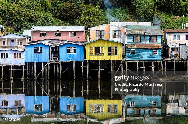 palafitos de castro - castro chiloé island stock pictures, royalty-free photos & images