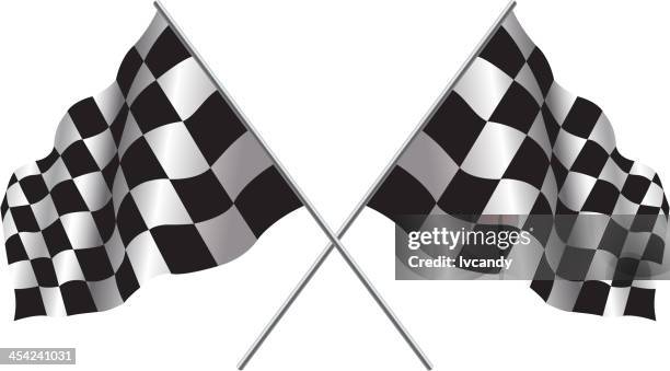 checker flagge - zielflagge stock-grafiken, -clipart, -cartoons und -symbole