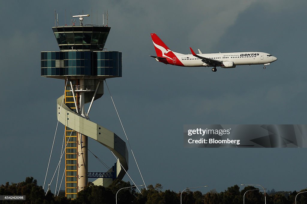 Images of Qantas Airways and Virgin Australia Aircraft Ahead of Full-Year Results