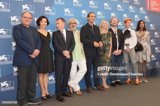 Venezia 71 Jury members Carlo Verdone,Joan Chen,Tim Roth,Elia Suleiman, Venezia 71 President of the Jury Alexandre Desplat. Venezia 71 Jury members...