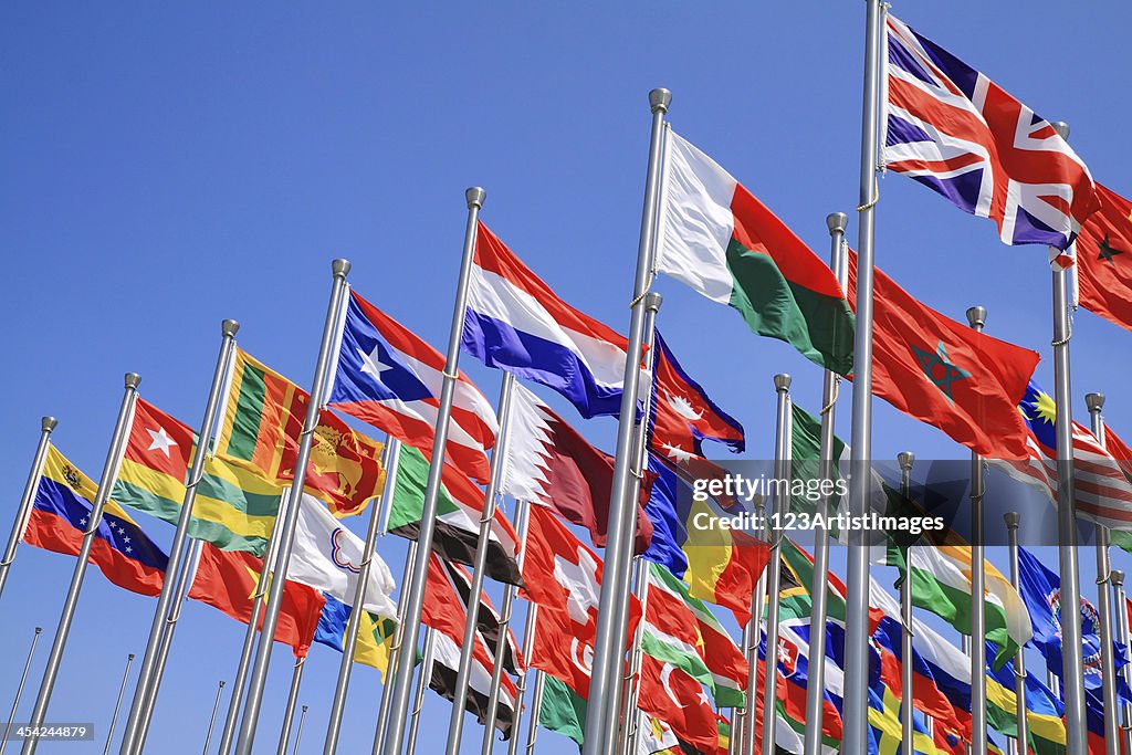 UK und Welt-Flaggen