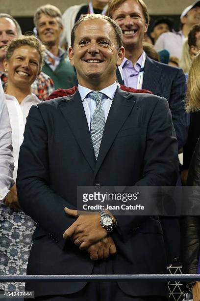 Tony Godsick attends Roger Federer's match on Day 2 of the 2014 US Open at USTA Billie Jean King National Tennis Center on August 26, 2014 in the...