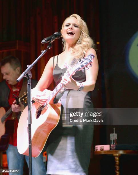 Recording artist Miranda Lambert performs onstage at the Waterkeeper Alliance Benefit during Day 2 of the Deer Valley Celebrity Skifest held at...