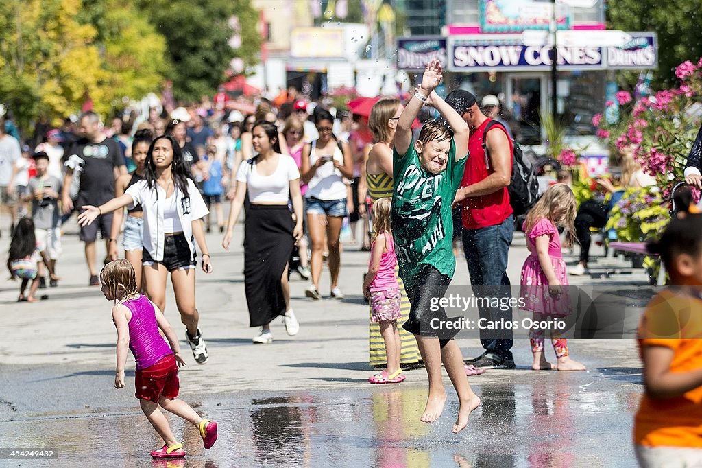 Water Play at the CNE on a hot day