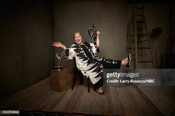 66th ANNUAL PRIMETIME EMMY AWARDS -- Pictured: Actress Kathy Bates from "American Horror Story: Coven" poses in the NBC/People photo booth during the...