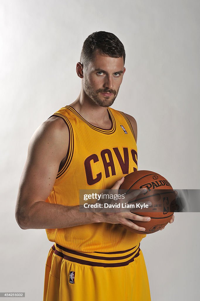 Head Shots of Kevin Love of the Cleveland Cavaliers