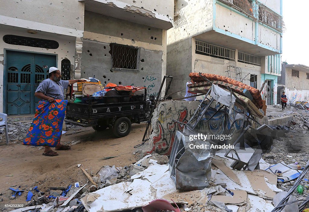 Shejaiya neighborhood after declaring ceasefire