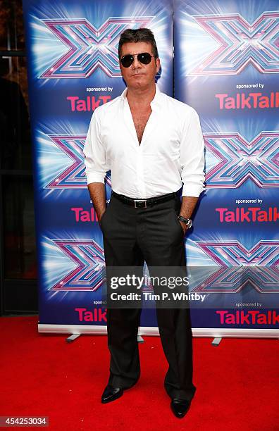 Simon Cowell attends the press launch for the new series of "The X Factor" at Ham Yard Hotel on August 27, 2014 in London, England.