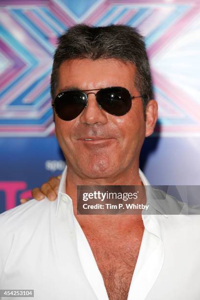 Simon Cowell attends the press launch for the new series of "The X Factor" at Ham Yard Hotel on August 27, 2014 in London, England.