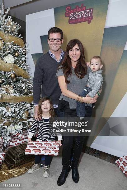 Mark Deklin, Jamie Deklin, Kylie Deklin and Julian Deklin attend the 3rd Annual Santa's Secret Workshop Benefiting LA Family Housing at Andaz Hotel...