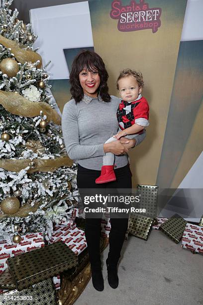 Tamera Mowry-Housley and her son Aden attend the 3rd Annual Santa's Secret Workshop Benefiting LA Family Housing at Andaz Hotel on December 7, 2013...