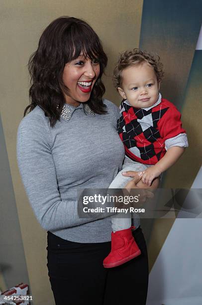 Tamera Mowry-Housley and her son Aden attend the 3rd Annual Santa's Secret Workshop Benefiting LA Family Housing at Andaz Hotel on December 7, 2013...