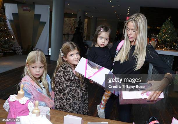 Denise Richards, Eloise Richards, Lola Sheen and Sam Sheen attend the 3rd Annual Santa's Secret Workshop Benefiting LA Family Housing at Andaz Hotel...