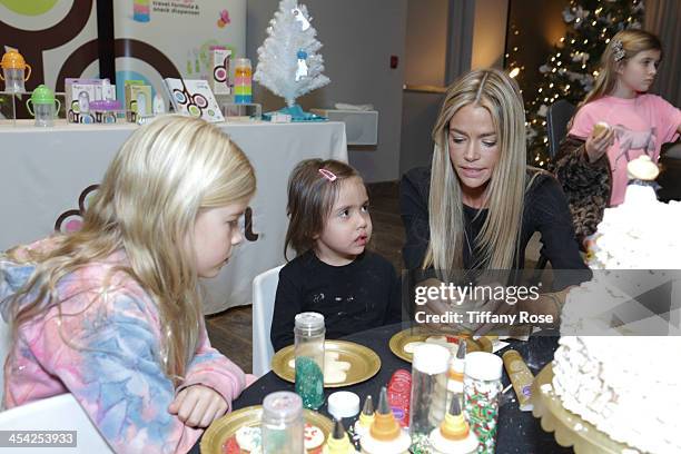 Denise Richards, Eloise Richards and Lola Sheen attend the 3rd Annual Santa's Secret Workshop Benefiting LA Family Housing at Andaz Hotel on December...