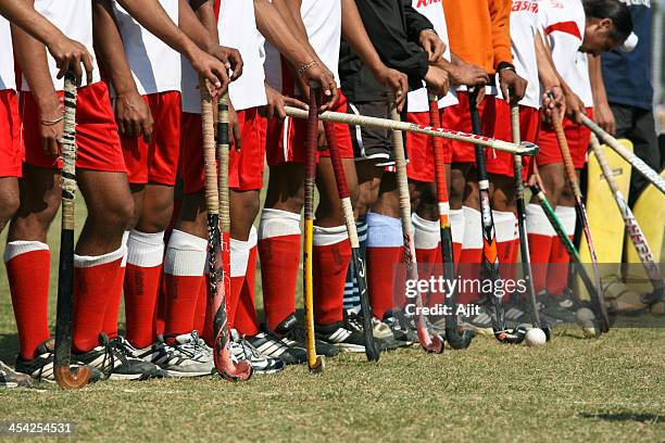 field hockey team - sports india stockfoto's en -beelden