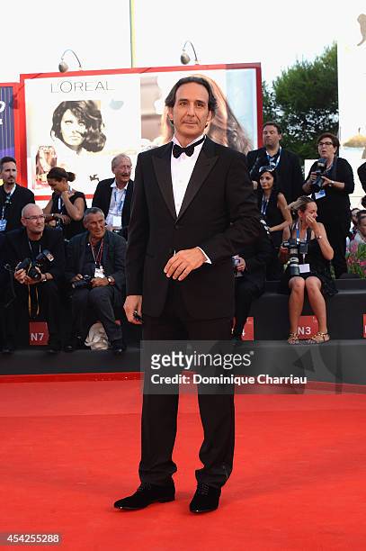 Venezia 71 President of the Jury Alexandre Desplat attends the Opening Ceremony and 'Birdman' premiere during the 71st Venice Film Festival at...