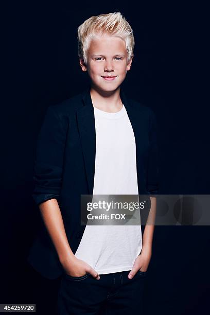 Singer Carson Lueders is photographed at the Fox 2014 Teen Choice Awards at The Shrine Auditorium on August 10, 2014 in Los Angeles, California.