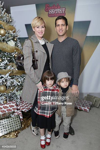 Molly Ringwald; Panio Gianopoulos and their children Roman and Adele attend the 3rd Annual Santa's Secret Workshop Benefiting LA Family Housing at...