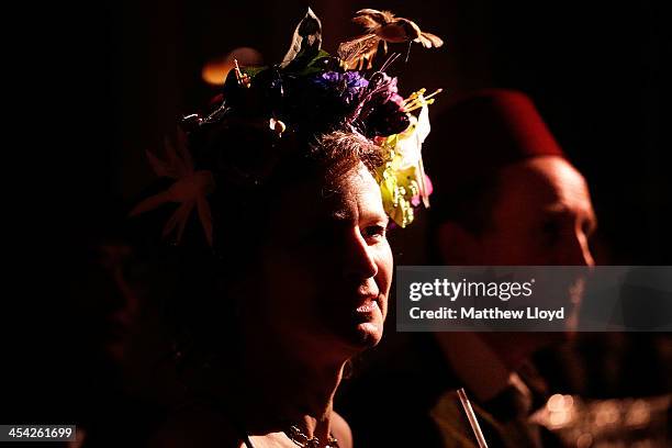 Chaps and Chapettes" enjoy the Fifth Grand Anarcho-Dandyist Ball at the Bloomsbury Ballroom on December 7, 2013 in London, England. The Ball is a...