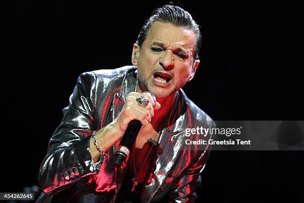 Dave Gahan of Depeche Mode performs at the Ziggo Dome on December 7, 2013 in Amsterdam, Netherlands.