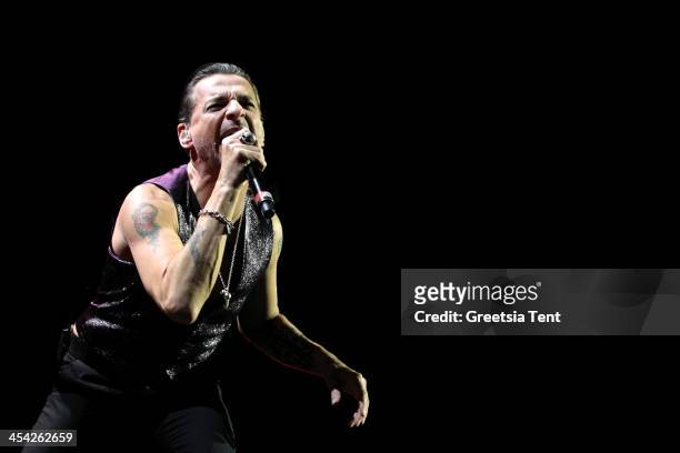 Dave Gahan of Depeche Mode performs at the Ziggo Dome on December 7, 2013 in Amsterdam, Netherlands.