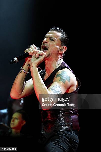 Dave Gahan of Depeche Mode performs at the Ziggo Dome on December 7, 2013 in Amsterdam, Netherlands.