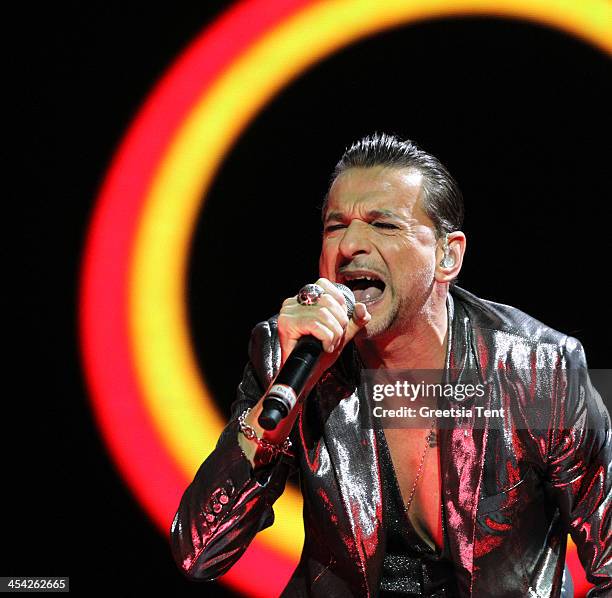 Dave Gahan of Depeche Mode performs at the Ziggo Dome on December 7, 2013 in Amsterdam, Netherlands.