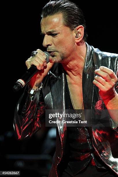 Dave Gahan of Depeche Mode performs at the Ziggo Dome on December 7, 2013 in Amsterdam, Netherlands.