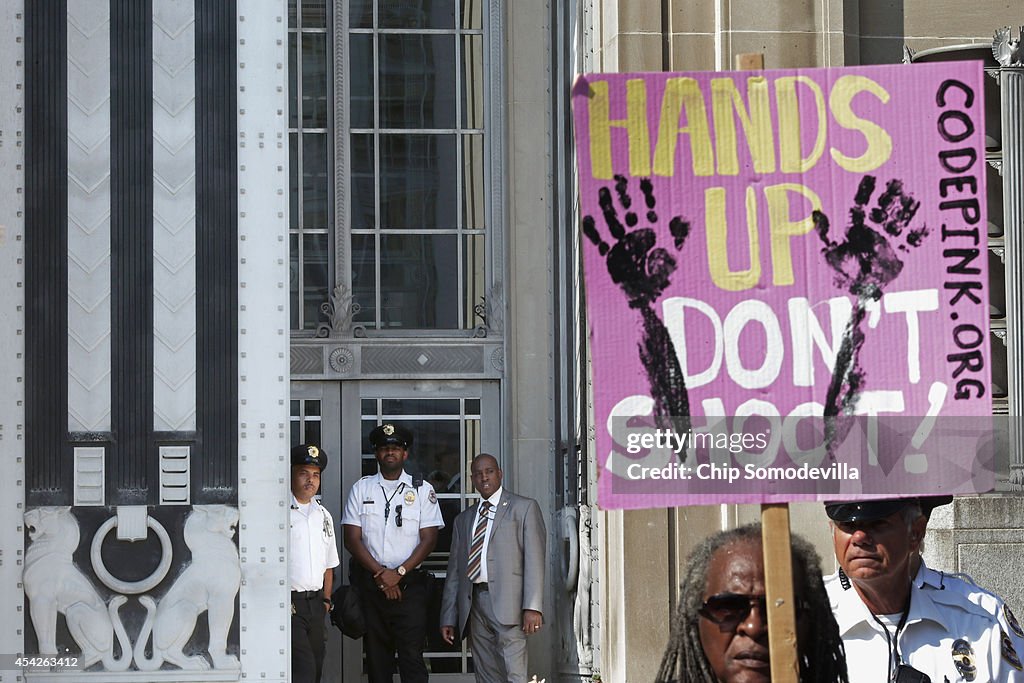 Rally At US Justice Department Calls For Justice In Ferguson Shooting Case