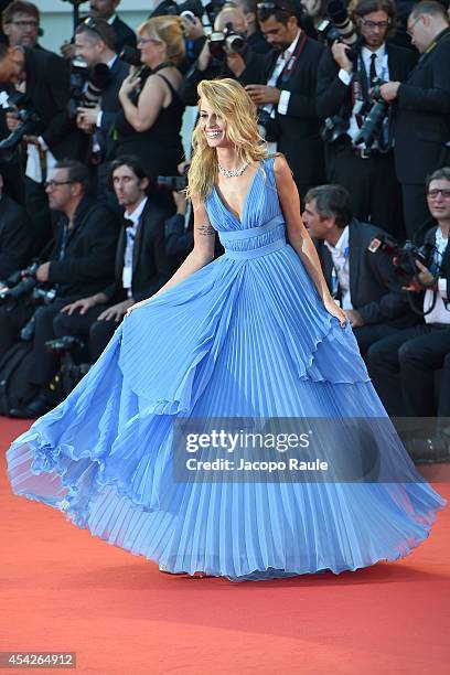 Sveva Alviti attends the Opening Ceremony and 'Birdman' premiere during the 71st Venice Film Festival at Palazzo Del Cinema on August 27, 2014 in...