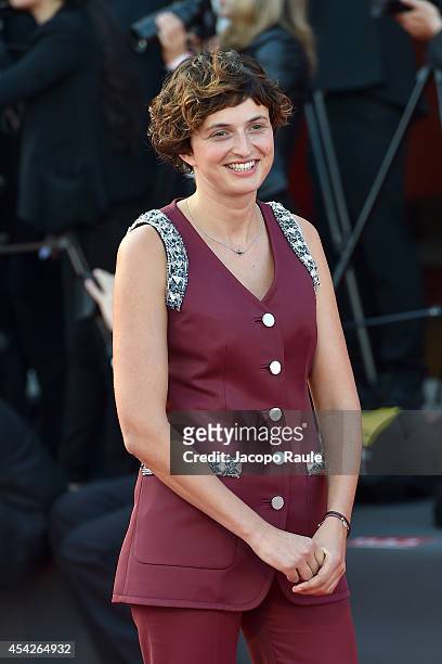 Alice Rohrwacher attends the Opening Ceremony and 'Birdman' premiere during the 71st Venice Film Festival at Palazzo Del Cinema on August 27, 2014 in...