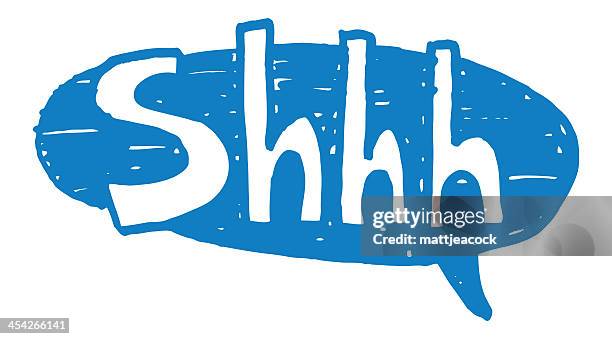 shhh speech bubble - shhh stock illustrations