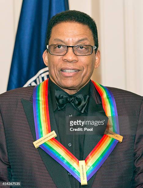 Herbie Hancock attends the formal Artist's Dinner honoring the recipients of the 2013 Kennedy Center Honors hosted by United States Secretary of...