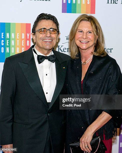 Edward Villella and his wife, Linda Carbonetto, arrive for the formal Artist's Dinner honoring the recipients of the 2013 Kennedy Center Honors...