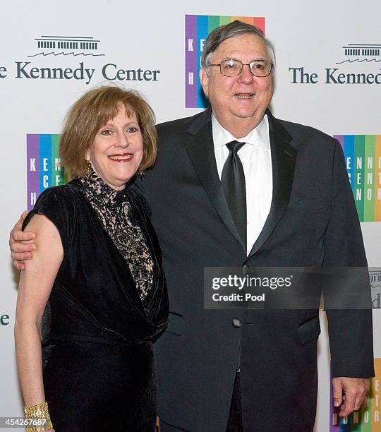 Charles B. Ortner and Betsy Jane Schwartz arrive for the formal Artist's Dinner honoring the recipients of the 2013 Kennedy Center Honors hosted by...
