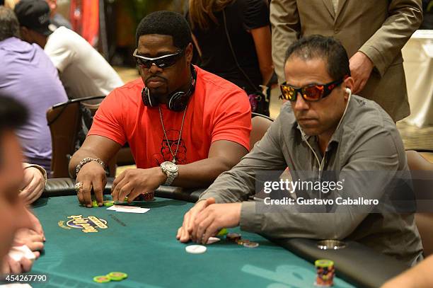 Nathan Morris of Boyz II Men attends the Hollywood Charity Series Of Poker Supported By PokerStars To Benefit Habitat For Humanity at Seminole Hard...